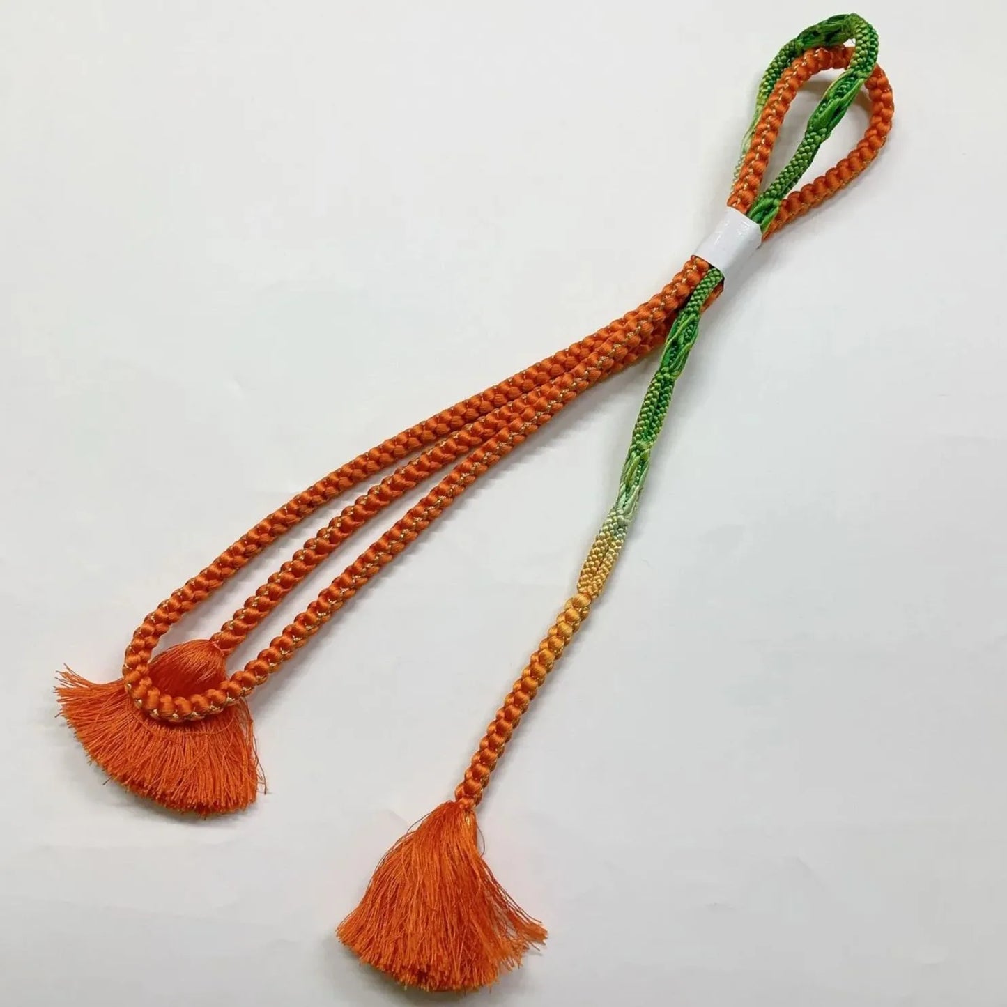 6427# Japanese Kimono Accessory Obiage and Obijime 2-piece Set Silk Shibori