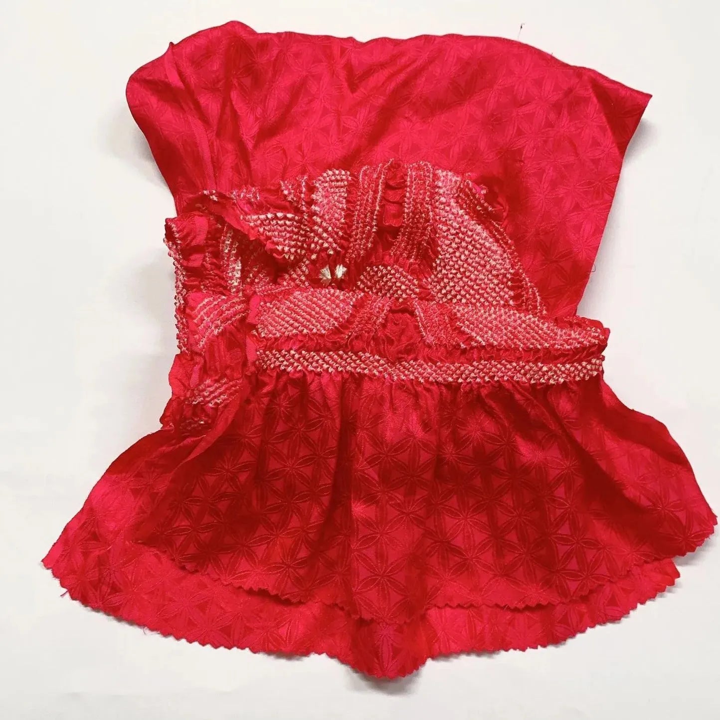 6428# Japanese Kimono Accessory Obiage and Obijime 2-piece Set Silk Shibori