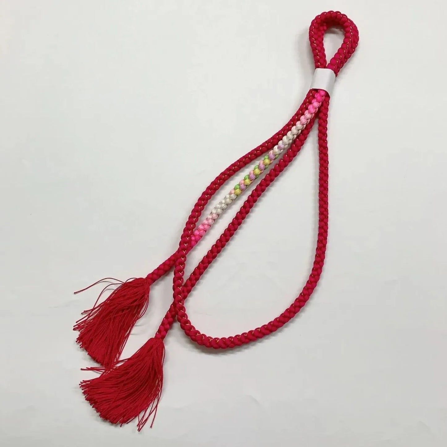 6428# Japanese Kimono Accessory Obiage and Obijime 2-piece Set Silk Shibori