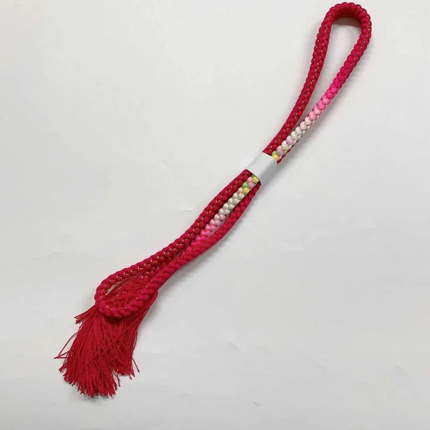 6428# Japanese Kimono Accessory Obiage and Obijime 2-piece Set Silk Shibori