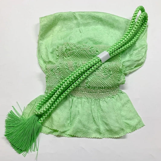 6429# Japanese Kimono Accessory Obiage and Obijime 2-piece Set Silk Shibori