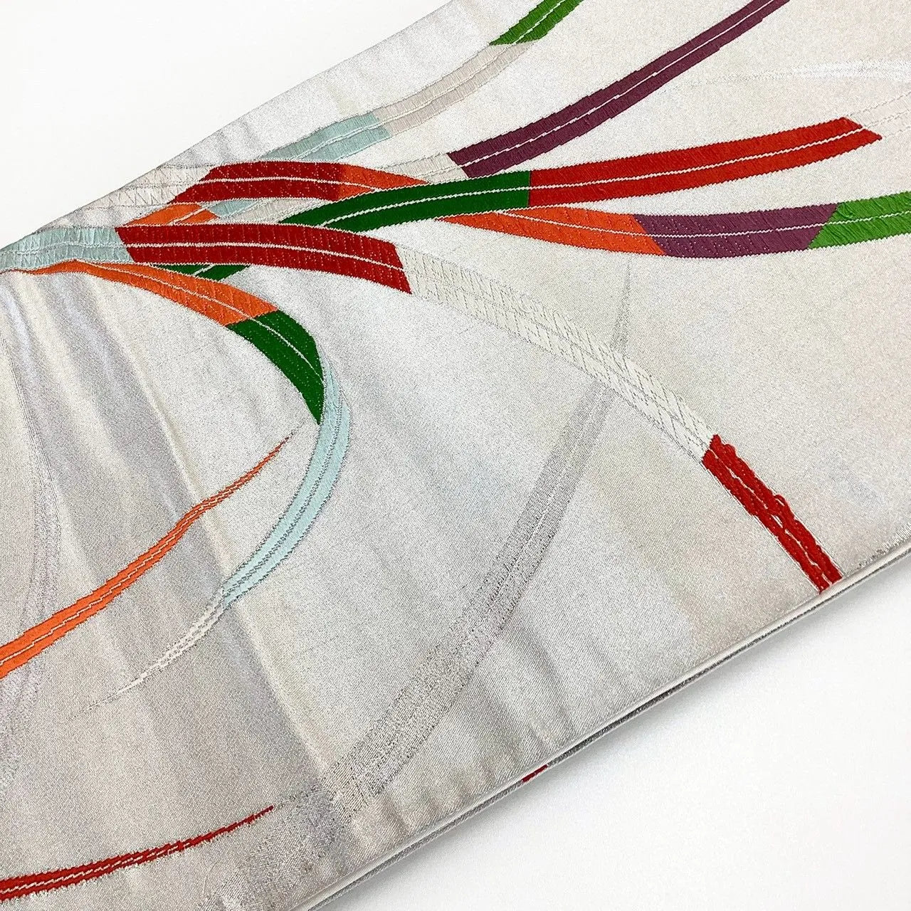 6184# Japanese Vintage Fukuro Obi Belt Kimono Fabric Silk Traditional Embroidery