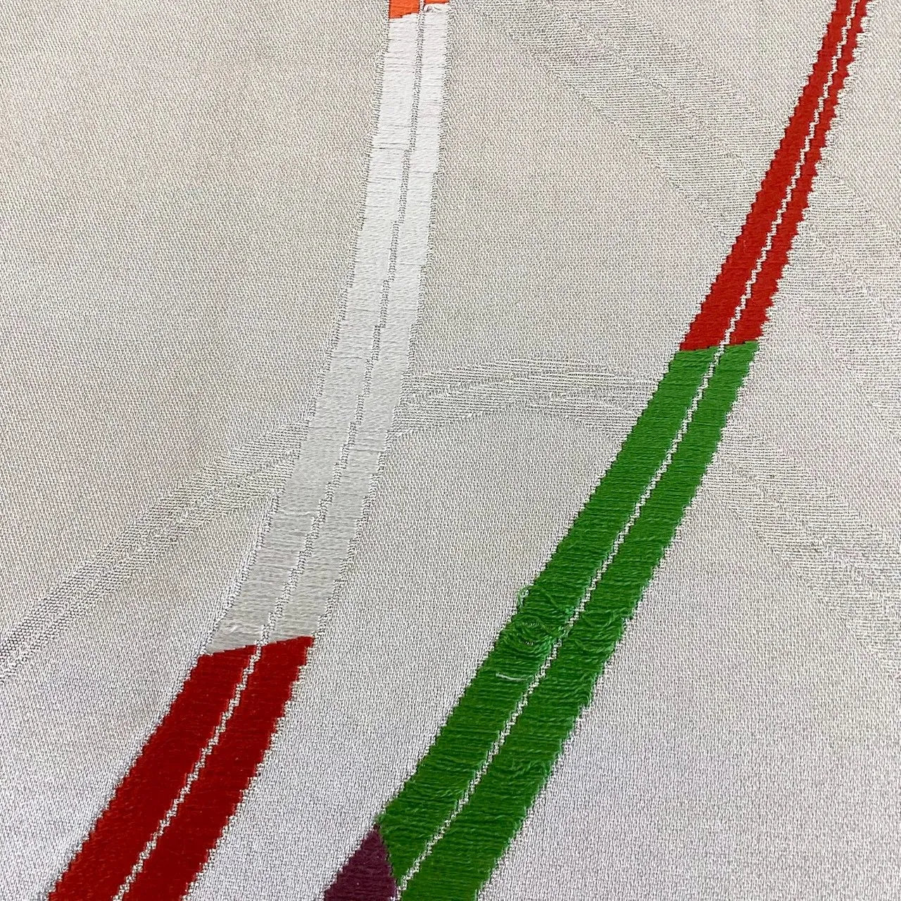 6184# Japanese Vintage Fukuro Obi Belt Kimono Fabric Silk Traditional Embroidery