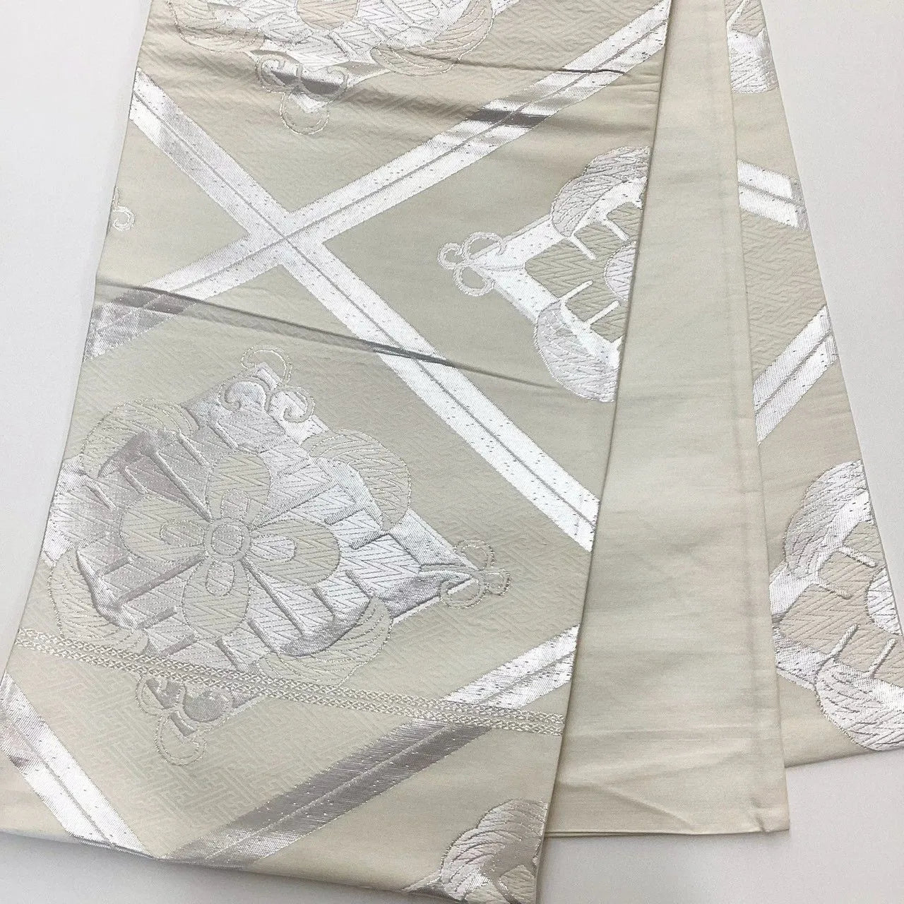 6197# Japanese Vintage Fukuro Obi Belt Kimono Fabric Silk Traditional Untailored