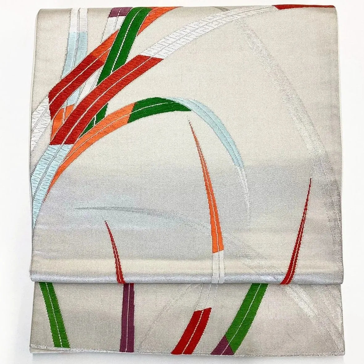 6184# Japanese Vintage Fukuro Obi Belt Kimono Fabric Silk Traditional Embroidery