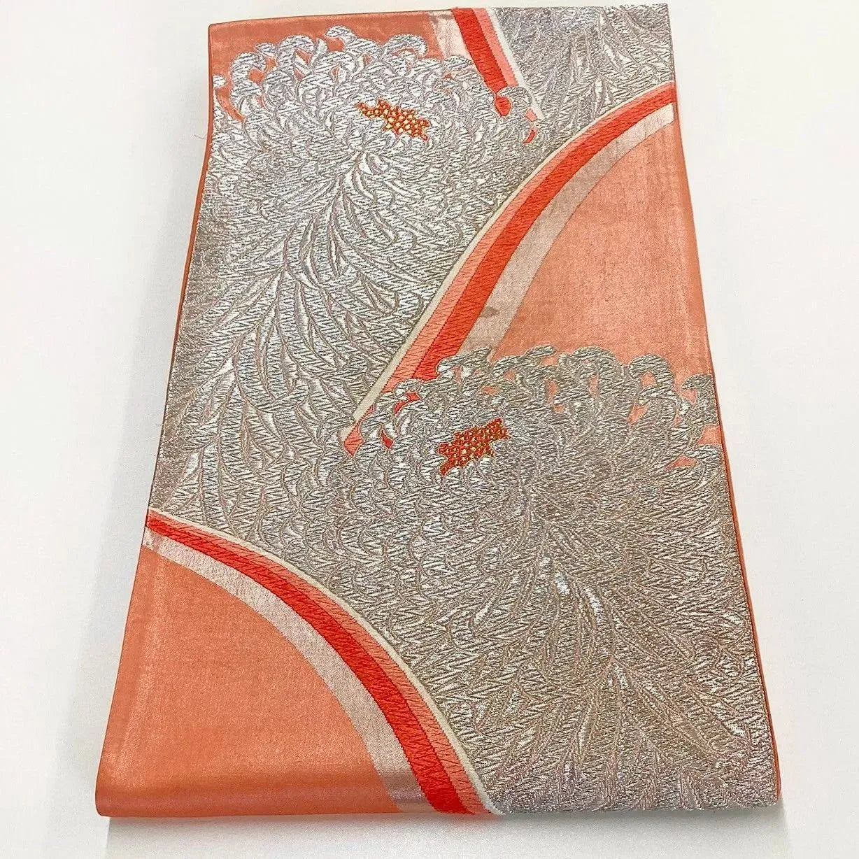 6185# Japanese Vintage Fukuro Obi Belt Kimono Fabric Silk Traditional