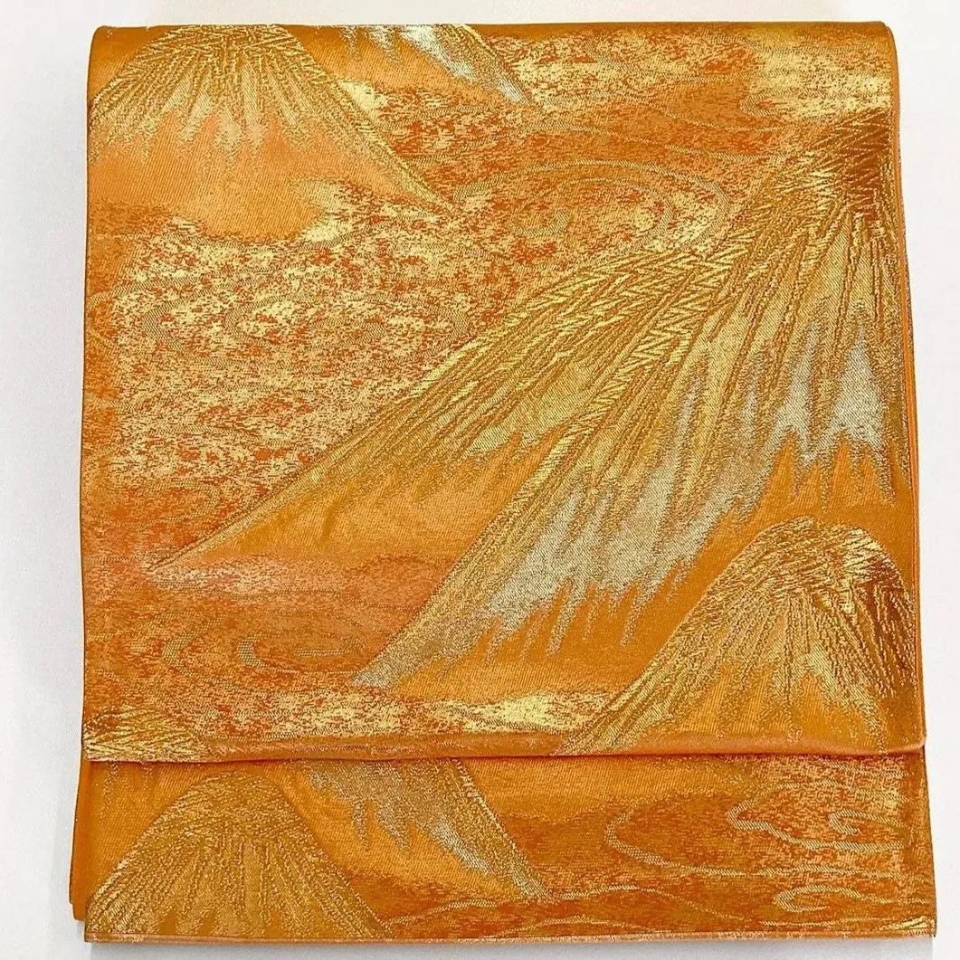 6192# Japanese Vintage Fukuro Obi Belt Kimono Fabric Silk Traditional
