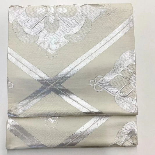 6197# Japanese Vintage Fukuro Obi Belt Kimono Fabric Silk Traditional Untailored