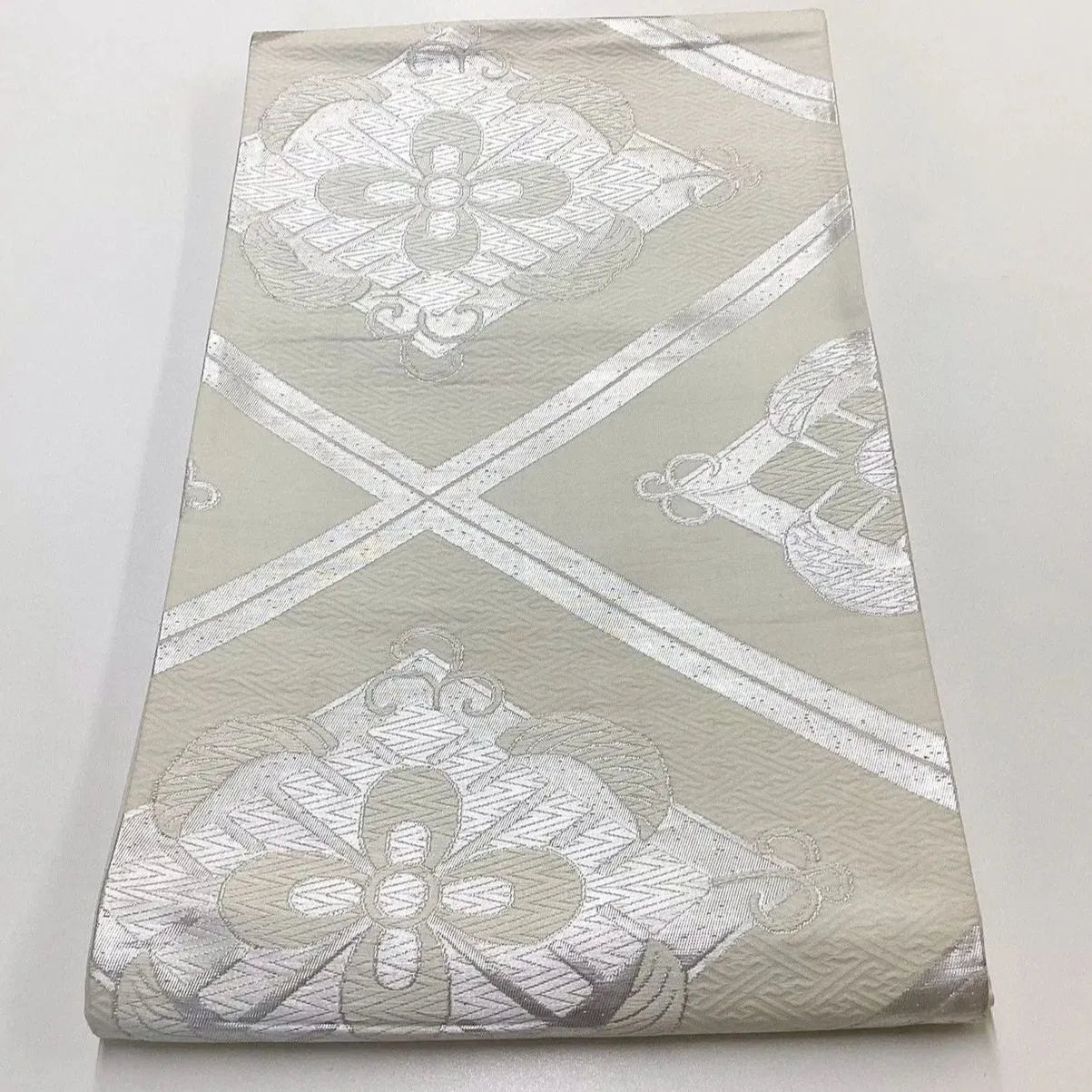 6197# Japanese Vintage Fukuro Obi Belt Kimono Fabric Silk Traditional Untailored