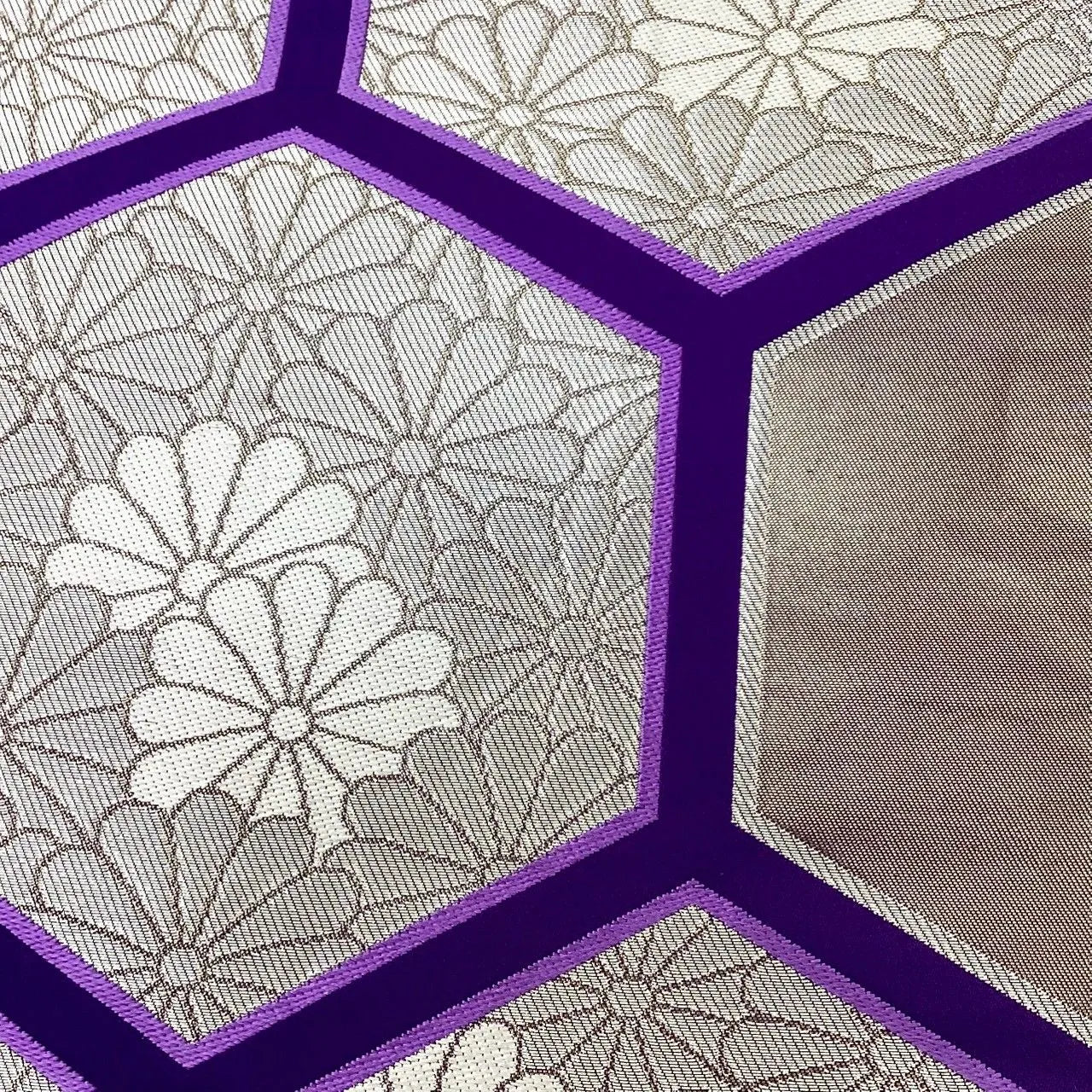 6212# Japanese Vintage Fukuro Obi Belt Kimono Fabric Silk All-over pattern　