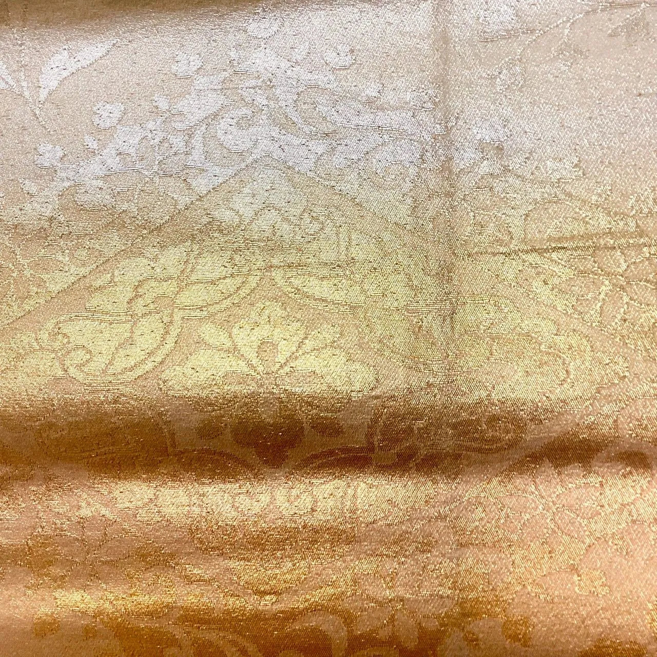 6215# Japanese Vintage Fukuro Obi Belt Kimono Fabric Silk Traditional