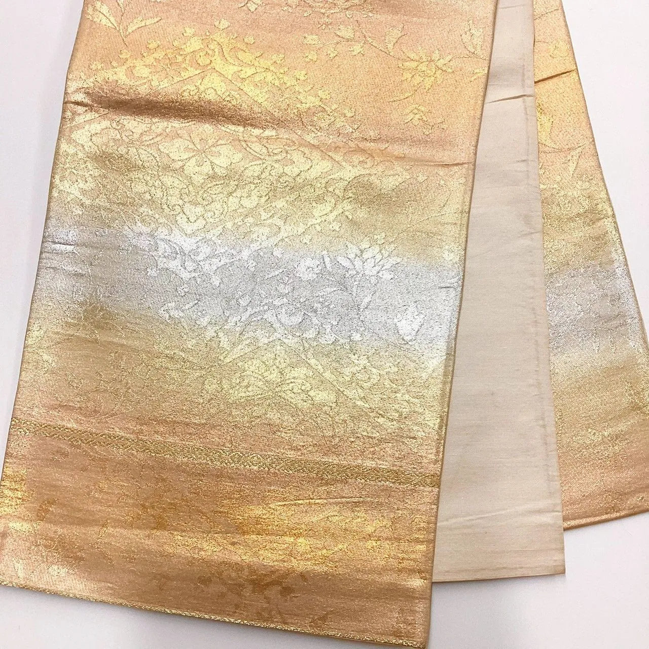 6215# Japanese Vintage Fukuro Obi Belt Kimono Fabric Silk Traditional