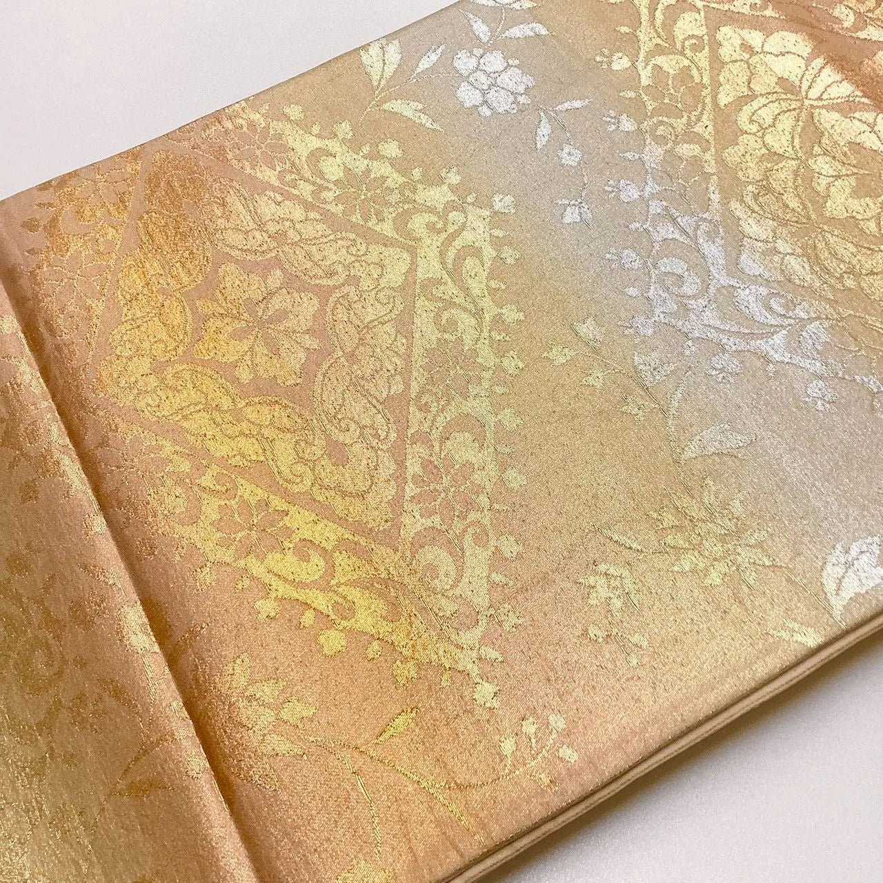 6215# Japanese Vintage Fukuro Obi Belt Kimono Fabric Silk Traditional