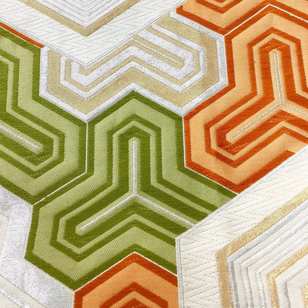 6217# Japanese Vintage Fukuro Obi Belt Kimono Fabric Silk Traditional Embroidery