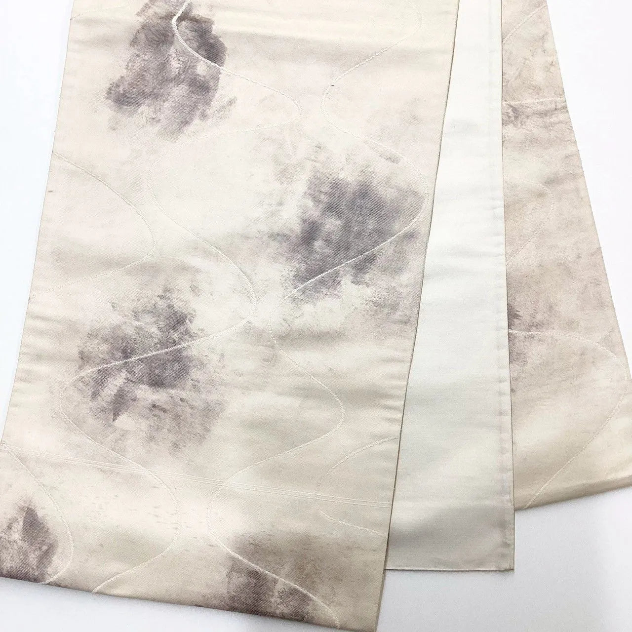 6218# Japanese Vintage Fukuro Obi Belt Kimono Fabric Silk Traditional 　