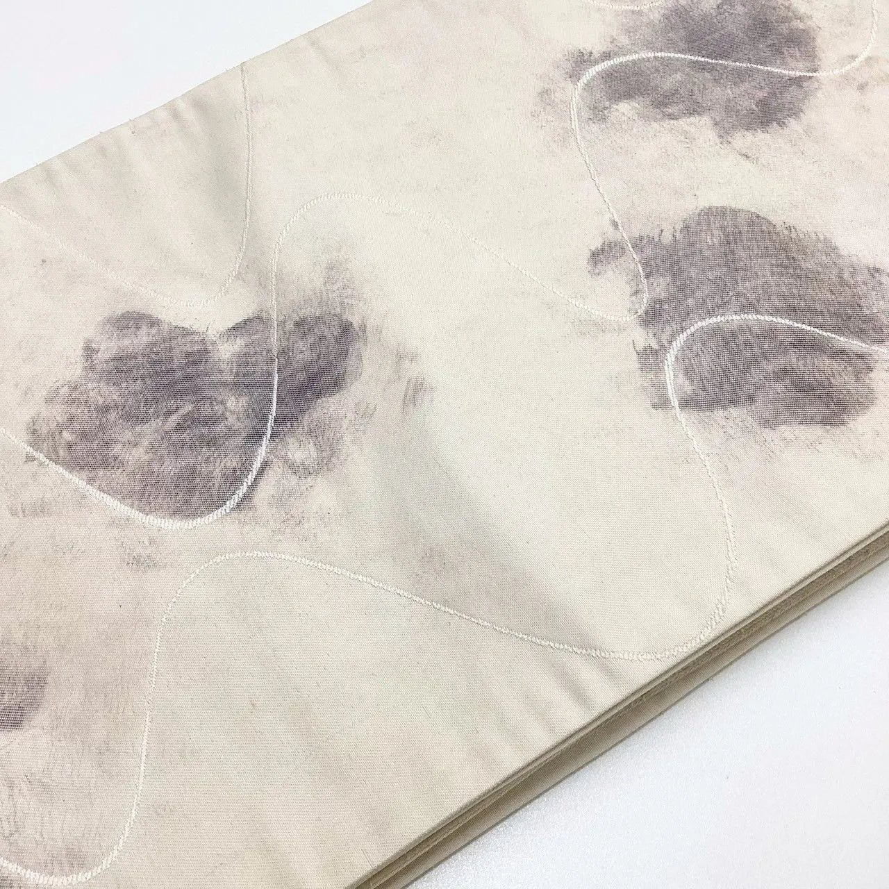 6218# Japanese Vintage Fukuro Obi Belt Kimono Fabric Silk Traditional 　