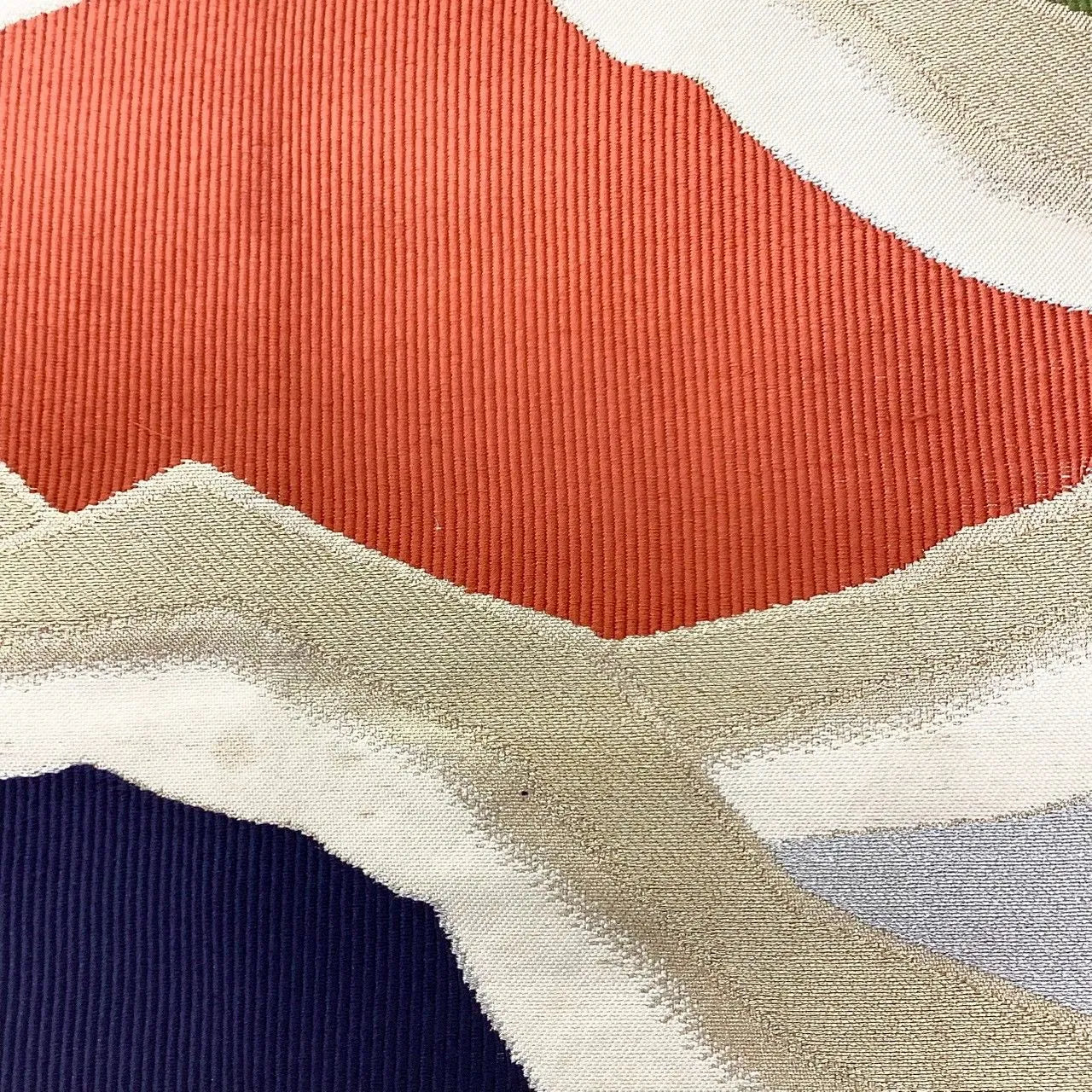 6219# Japanese Vintage Fukuro Obi Belt Kimono Fabric Silk Traditional