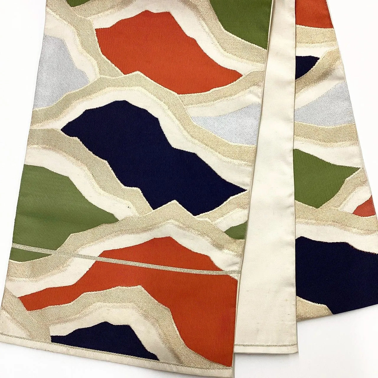 6219# Japanese Vintage Fukuro Obi Belt Kimono Fabric Silk Traditional