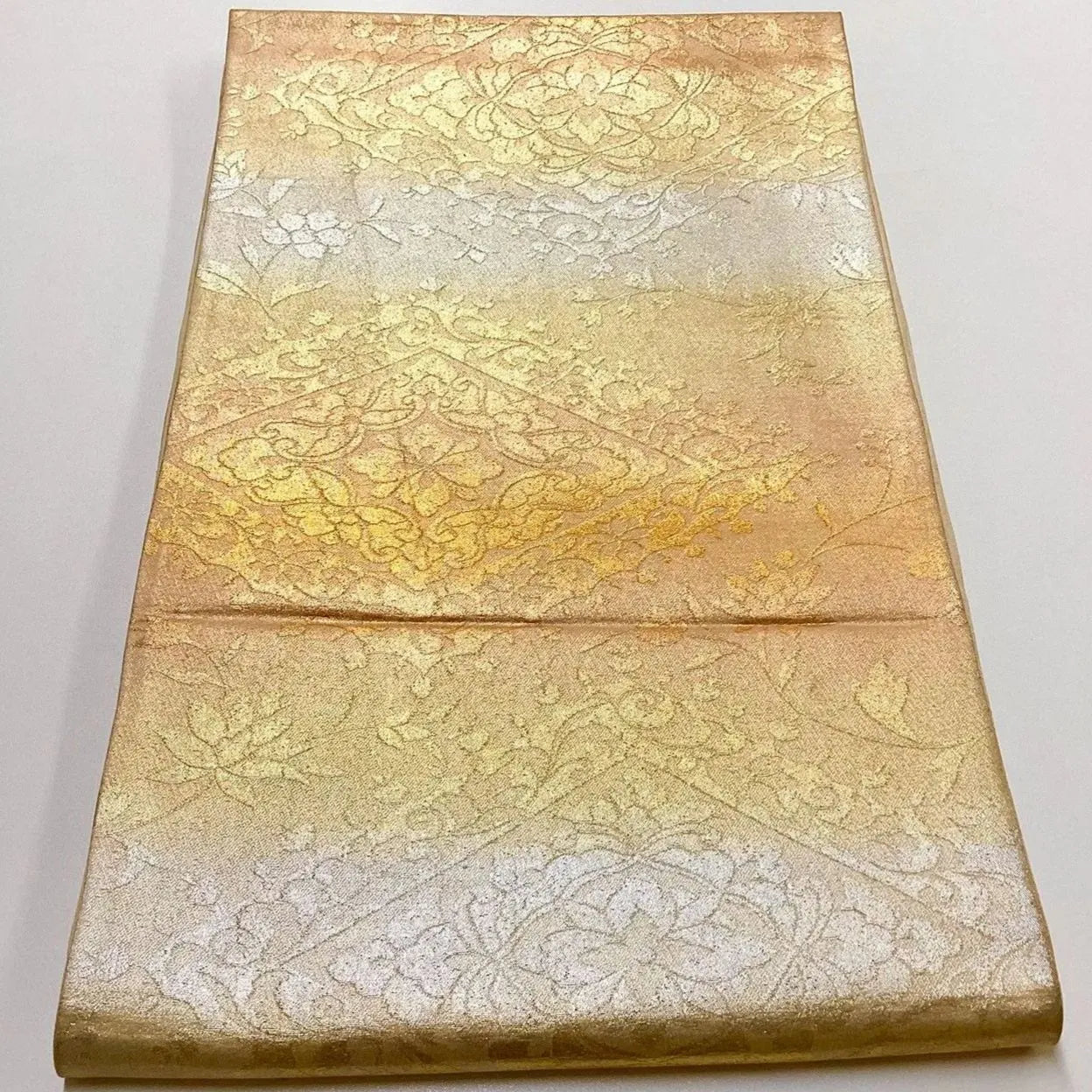 6215# Japanese Vintage Fukuro Obi Belt Kimono Fabric Silk Traditional