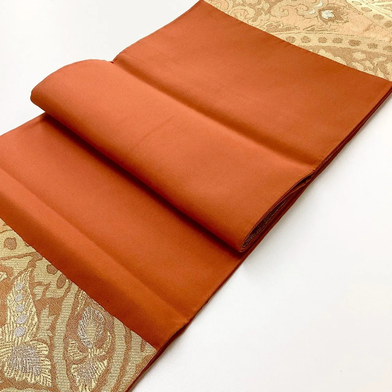 6224# Japanese Vintage Fukuro Obi Belt Kimono Fabric Silk Traditional