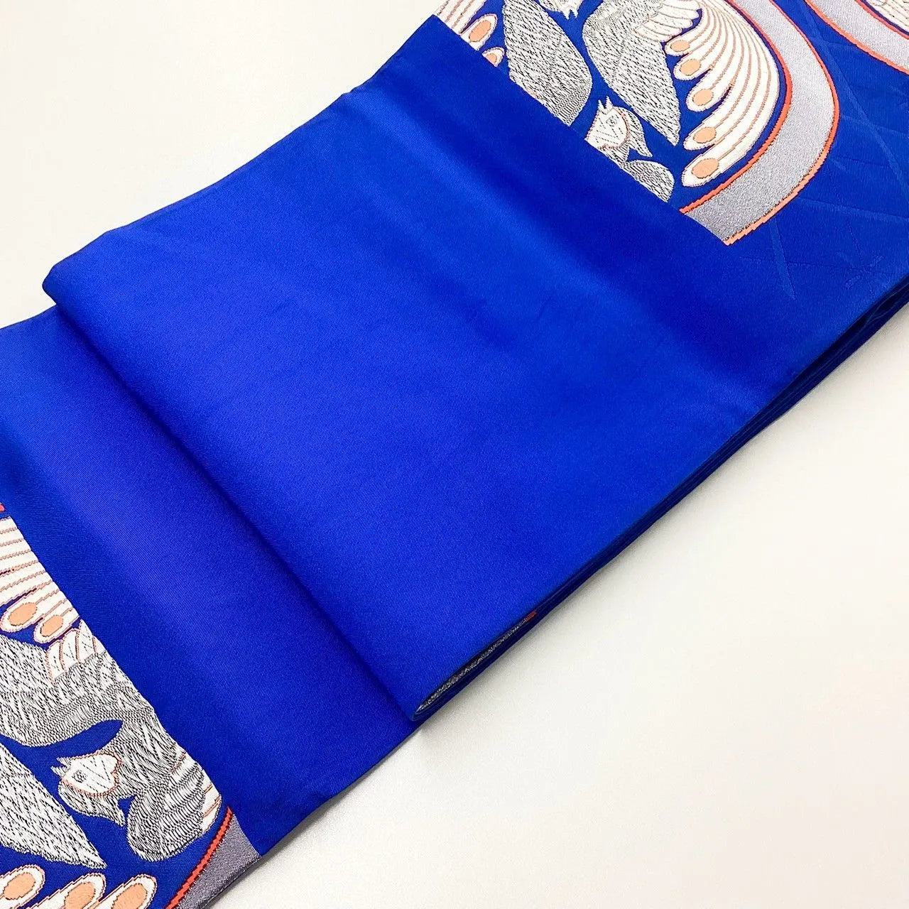 6225# Japanese Vintage Fukuro Obi Belt Kimono Fabric Silk Traditional