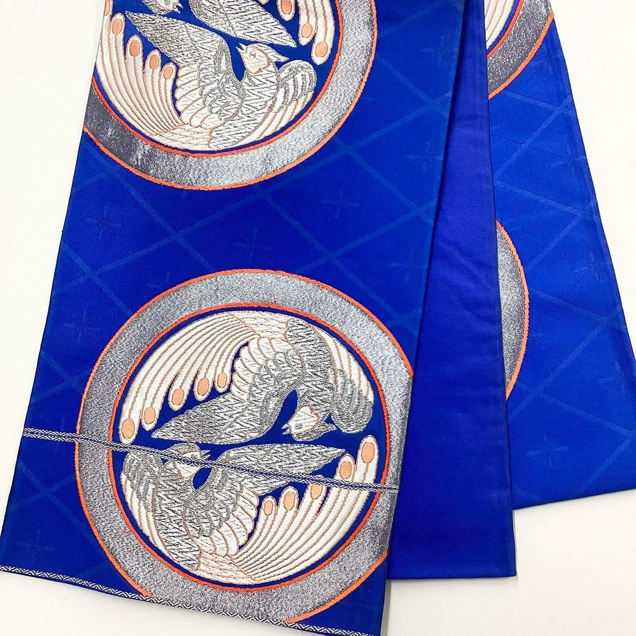 6225# Japanese Vintage Fukuro Obi Belt Kimono Fabric Silk Traditional