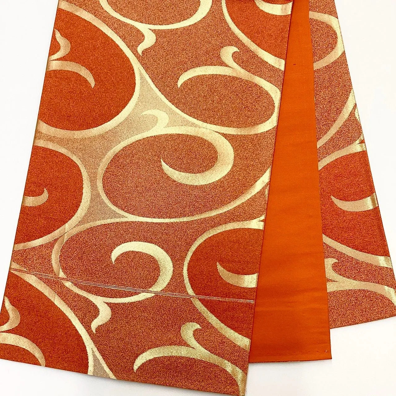 6228# Japanese Vintage Fukuro Obi Belt Kimono Fabric Silk Traditional