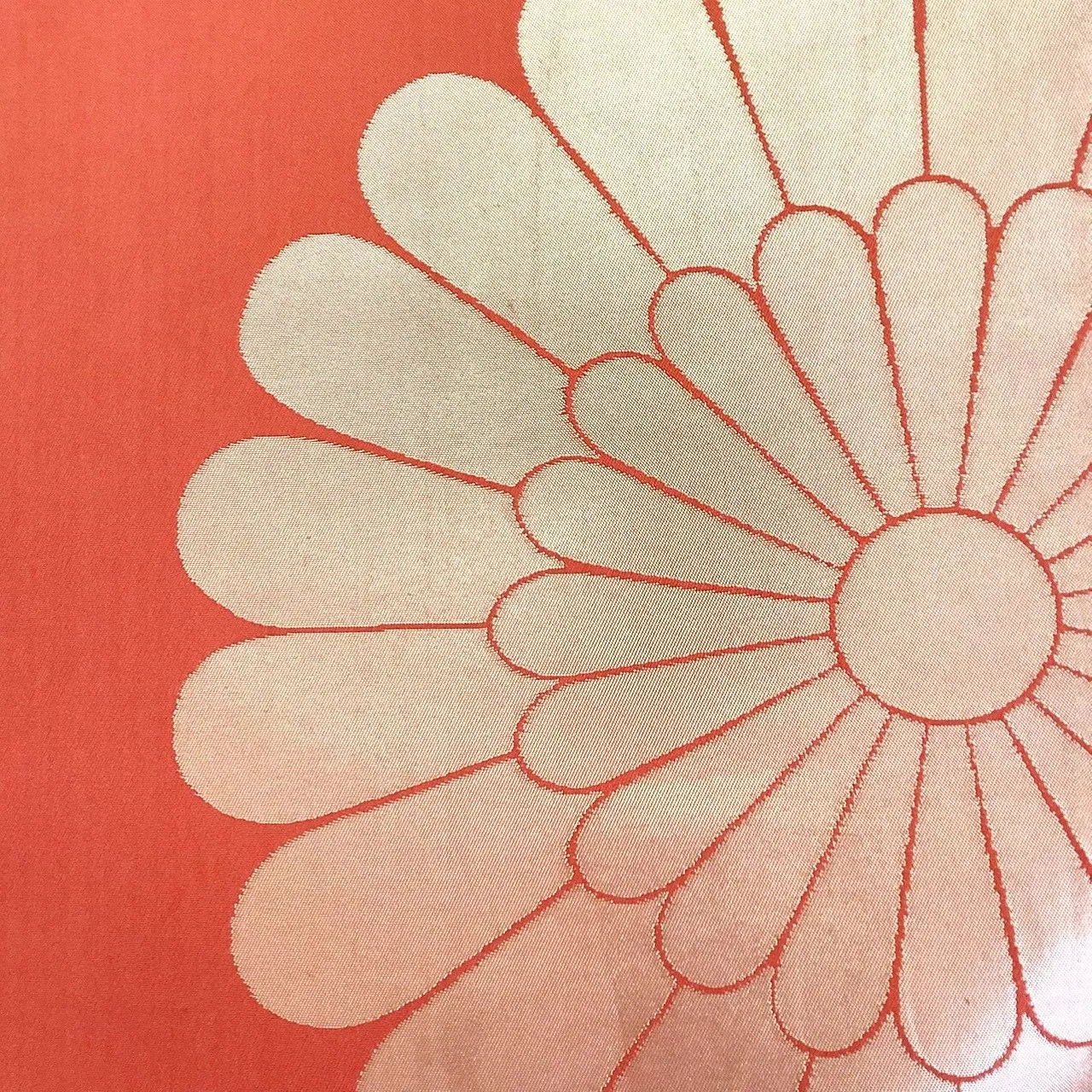 6236# Japanese Vintage Fukuro Obi Belt Kimono Fabric Silk Traditional Red