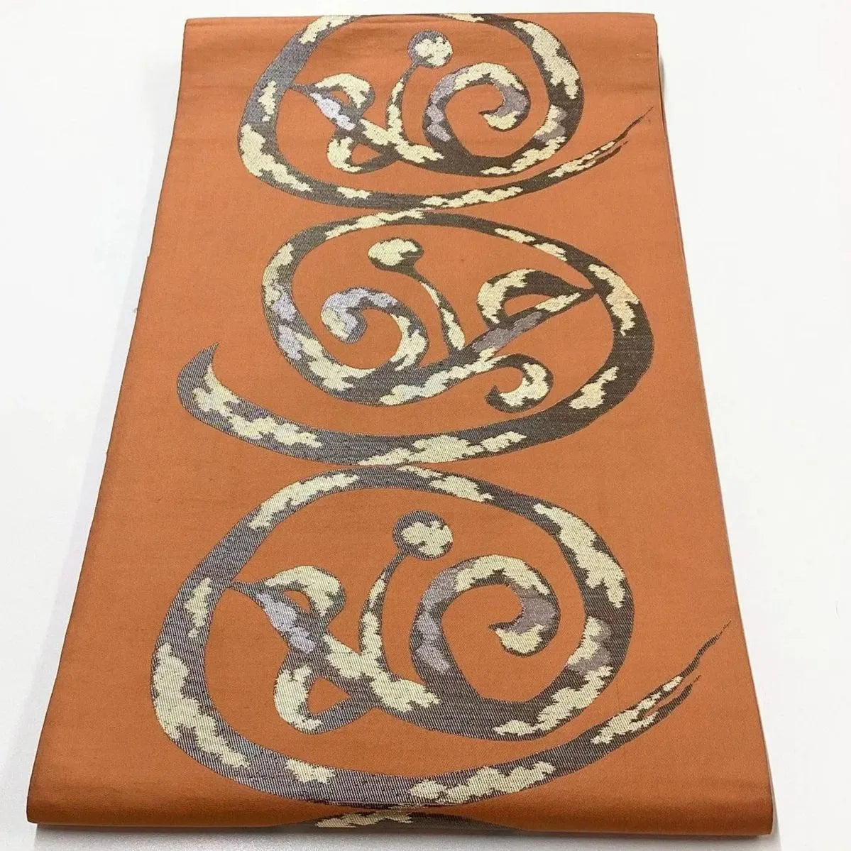 6221# Japanese Vintage Fukuro Obi Belt Kimono Fabric Silk Traditional