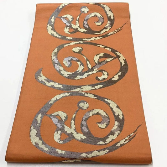6221# Japanese Vintage Fukuro Obi Belt Kimono Fabric Silk Traditional