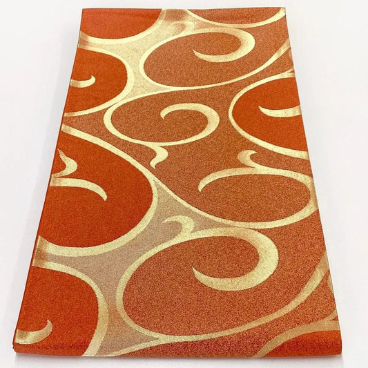 6228# Japanese Vintage Fukuro Obi Belt Kimono Fabric Silk Traditional