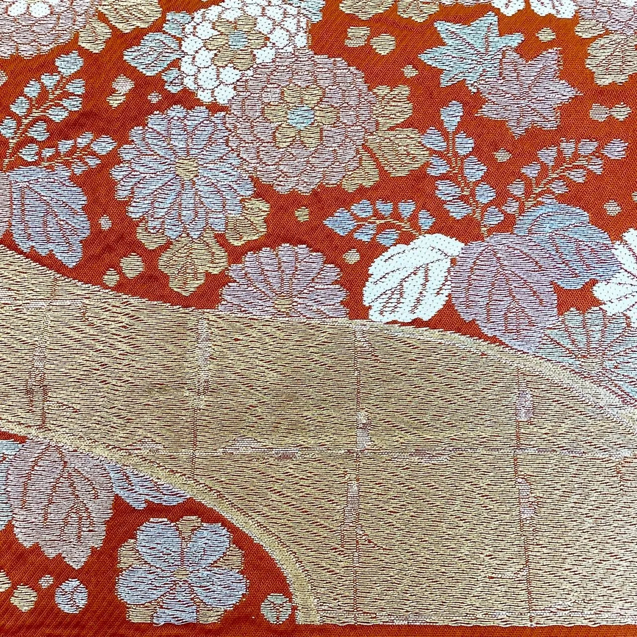 6240# Japanese Vintage Fukuro Obi Belt Kimono Fabric Silk Traditional