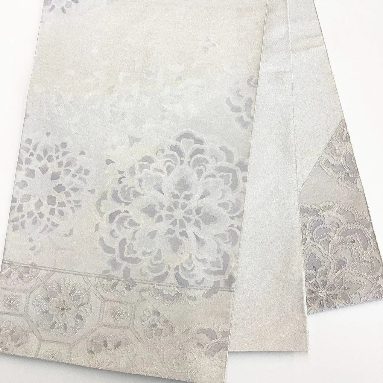 6246# Japanese Vintage Fukuro Obi Belt Kimono Fabric Silk Traditional Embroidery