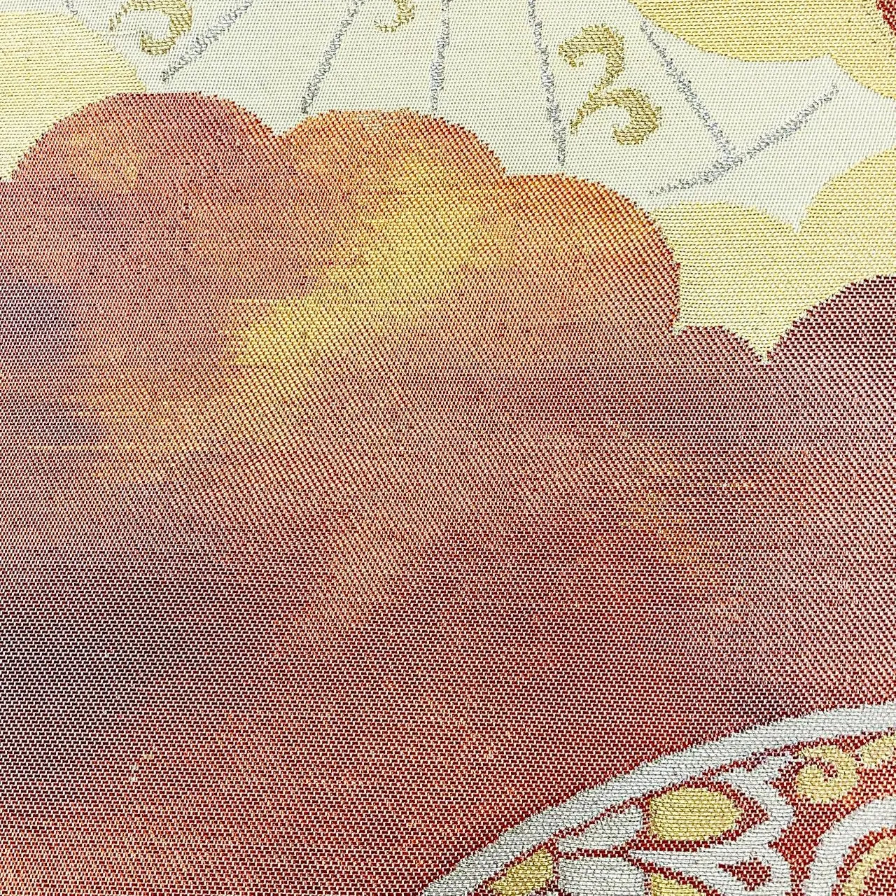 6248# Japanese Vintage Fukuro Obi Belt Kimono Fabric Silk Traditional