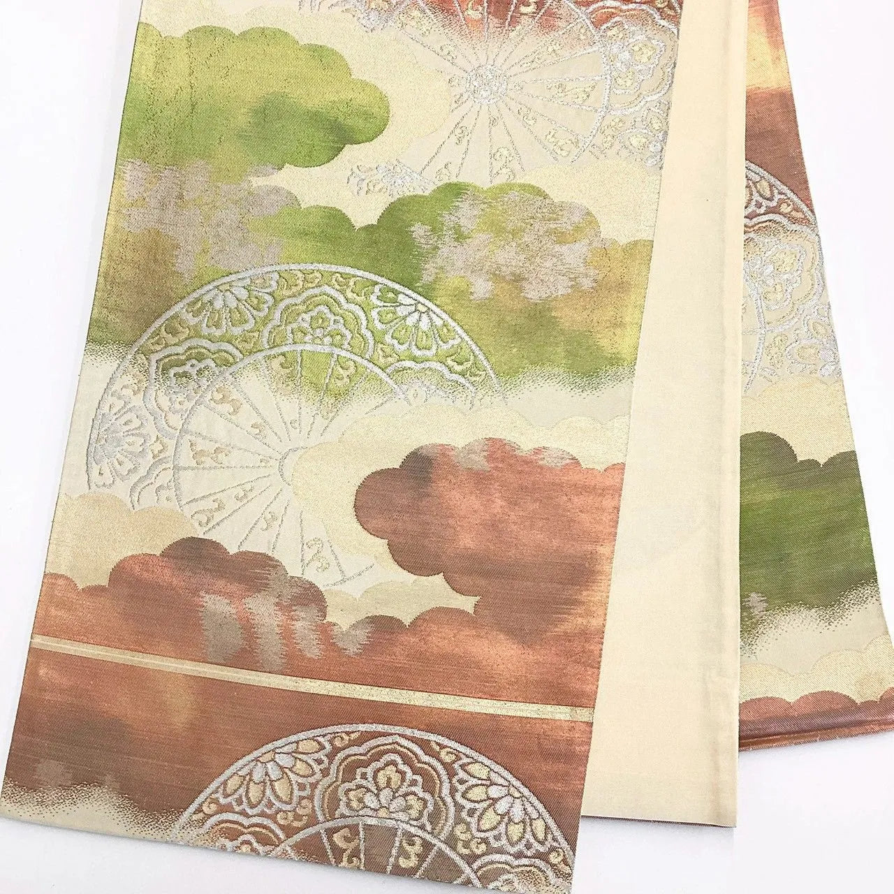 6248# Japanese Vintage Fukuro Obi Belt Kimono Fabric Silk Traditional