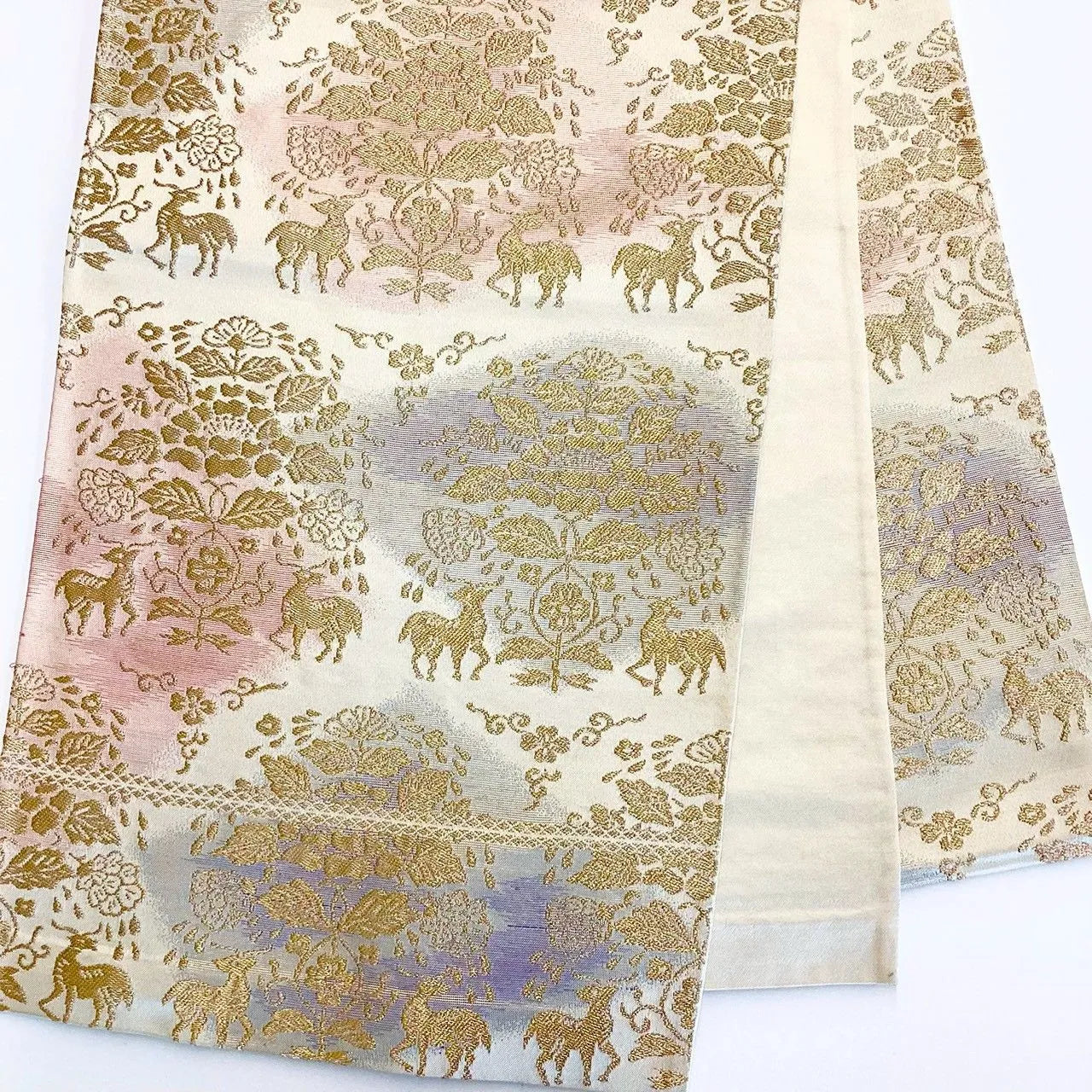 6249# Japanese Vintage Fukuro Obi Belt Kimono Fabric Silk Traditional