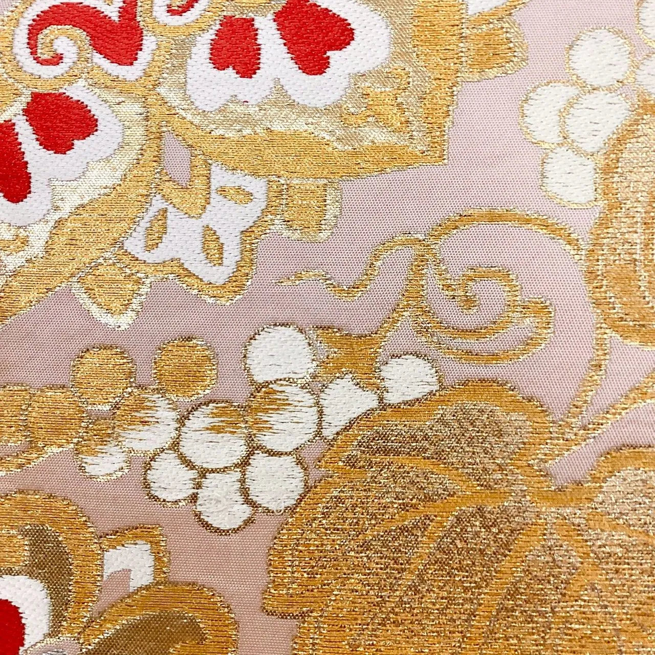 6257# Japanese Vintage Fukuro Obi Belt Kimono Fabric Silk Traditional