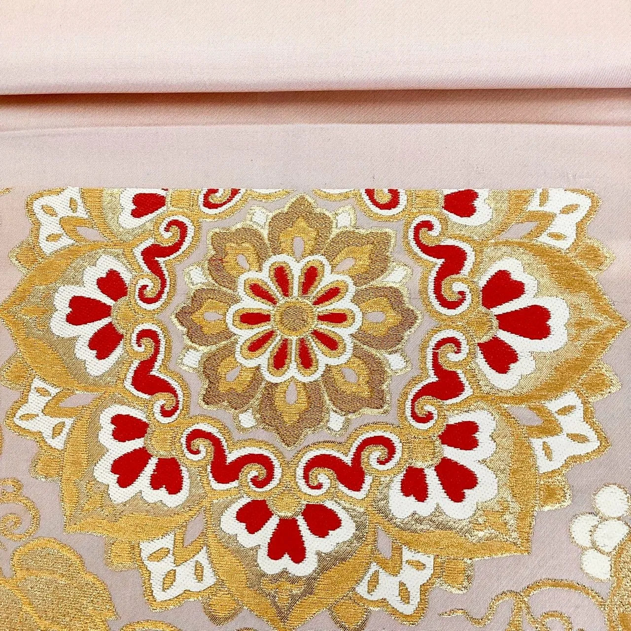 6257# Japanese Vintage Fukuro Obi Belt Kimono Fabric Silk Traditional