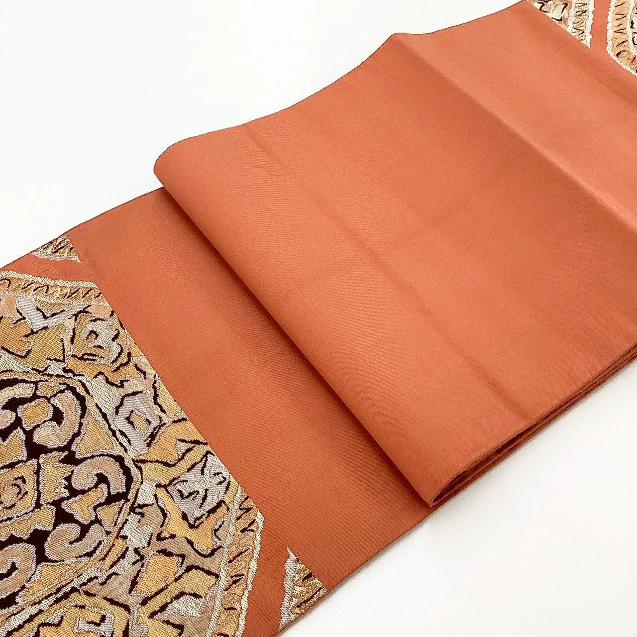 6259# Japanese Vintage Fukuro Obi Belt Kimono Fabric Silk Traditional