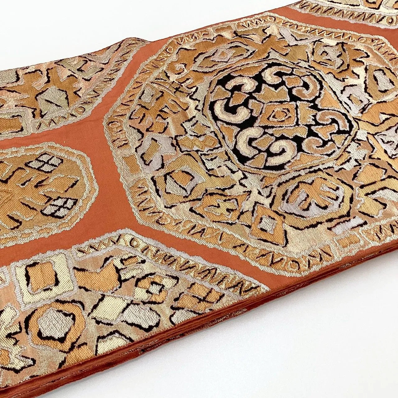 6259# Japanese Vintage Fukuro Obi Belt Kimono Fabric Silk Traditional