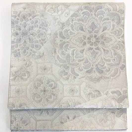 6246# Japanese Vintage Fukuro Obi Belt Kimono Fabric Silk Traditional Embroidery