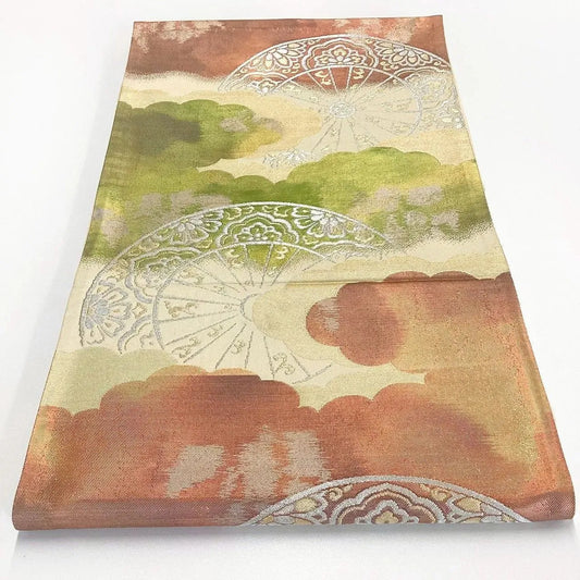 6248# Japanese Vintage Fukuro Obi Belt Kimono Fabric Silk Traditional