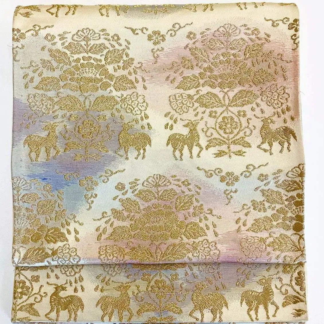 6249# Japanese Vintage Fukuro Obi Belt Kimono Fabric Silk Traditional