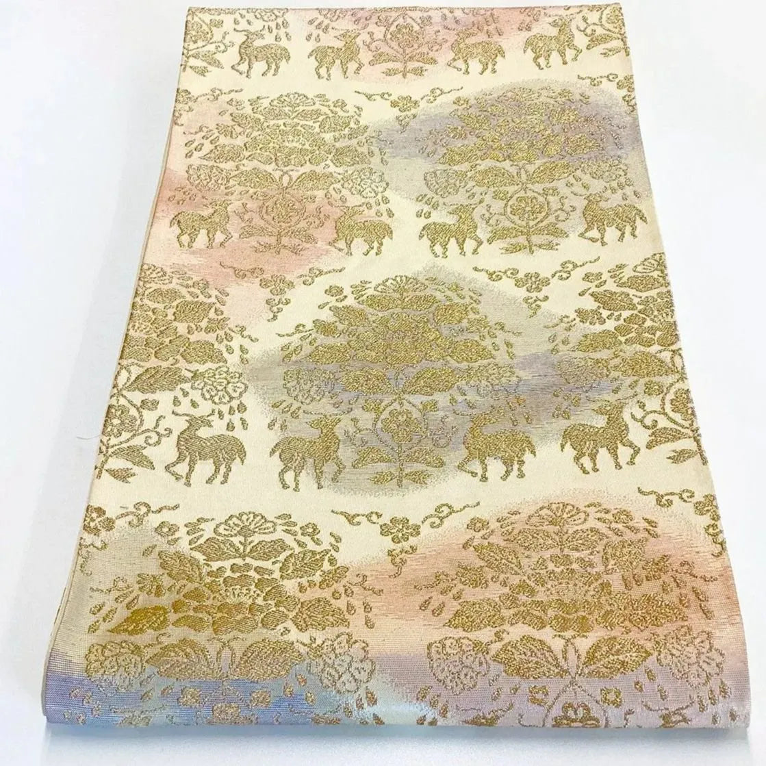 6249# Japanese Vintage Fukuro Obi Belt Kimono Fabric Silk Traditional