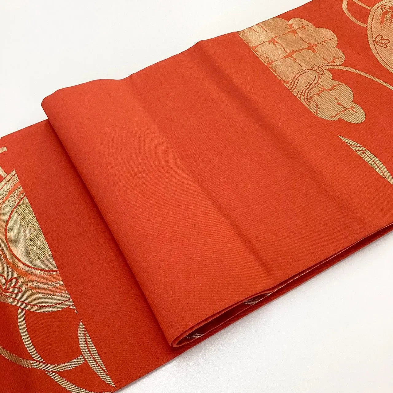 6262# Japanese Vintage Fukuro Obi Belt Kimono Fabric Silk Traditional