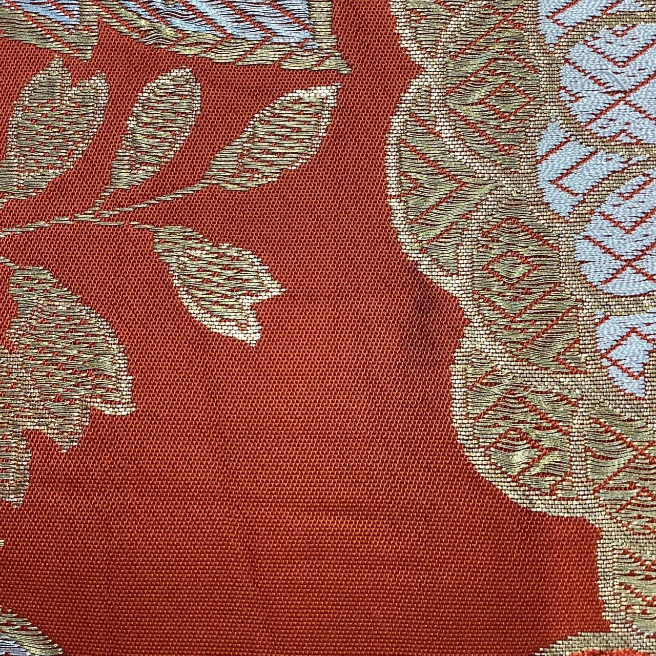 6267# Japanese Vintage Fukuro Obi Belt Kimono Fabric Silk Traditional