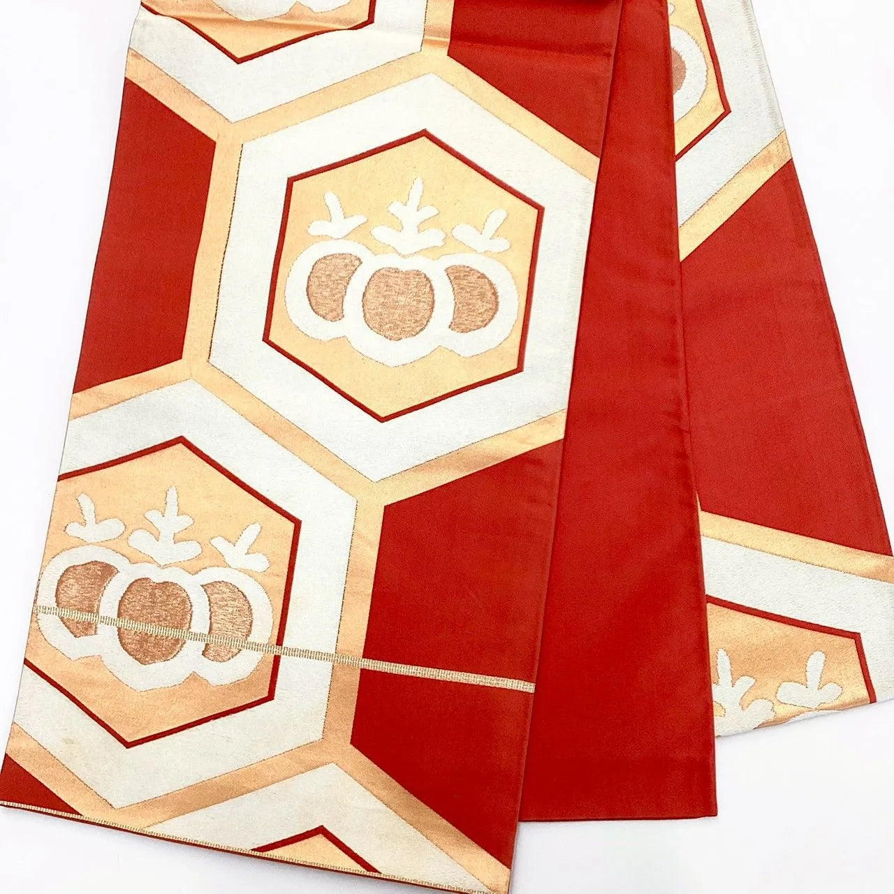 6270# Japanese Vintage Fukuro Obi Belt Kimono Fabric Silk Traditional Embroidery