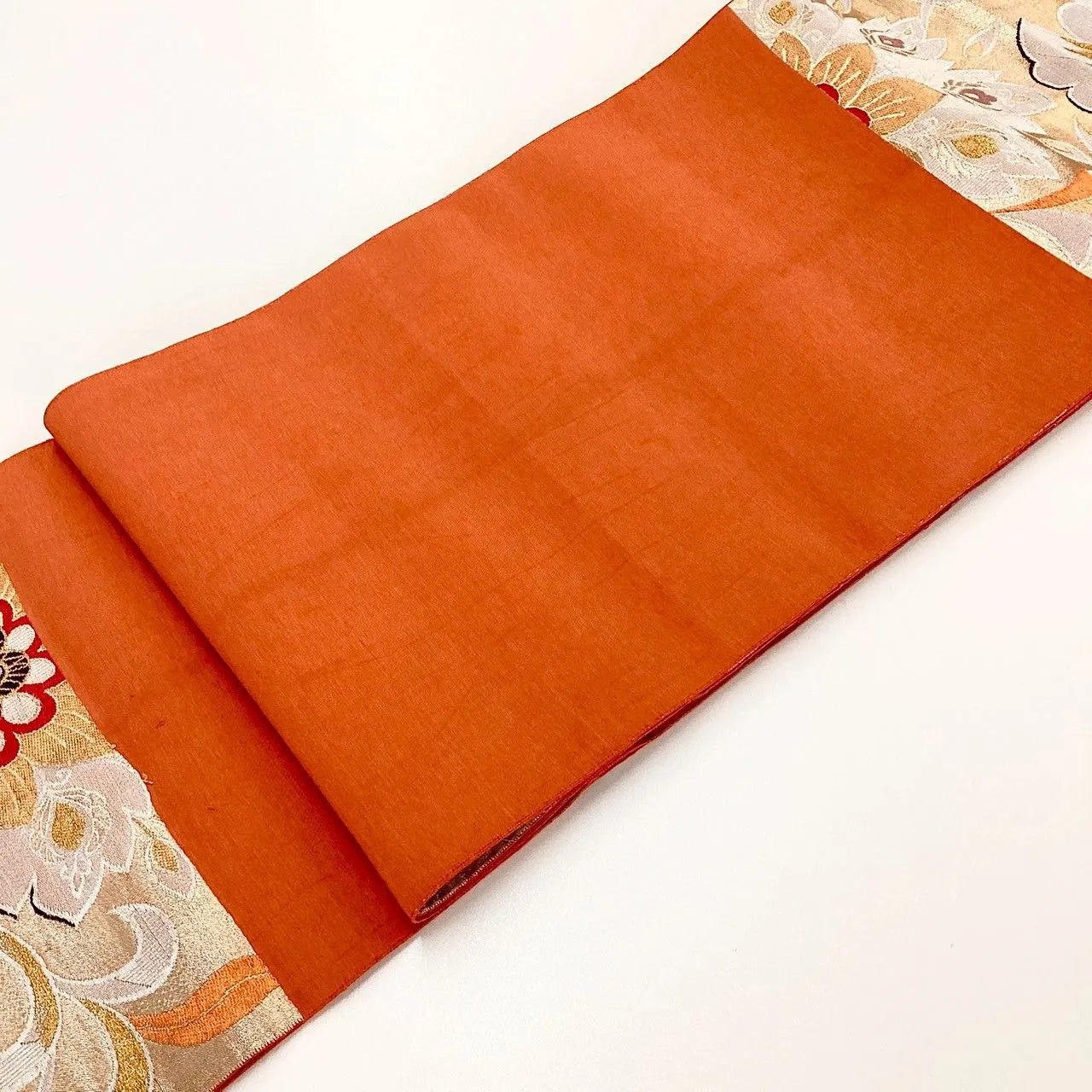 6271# Japanese Vintage Fukuro Obi Belt Kimono Fabric Silk Traditional