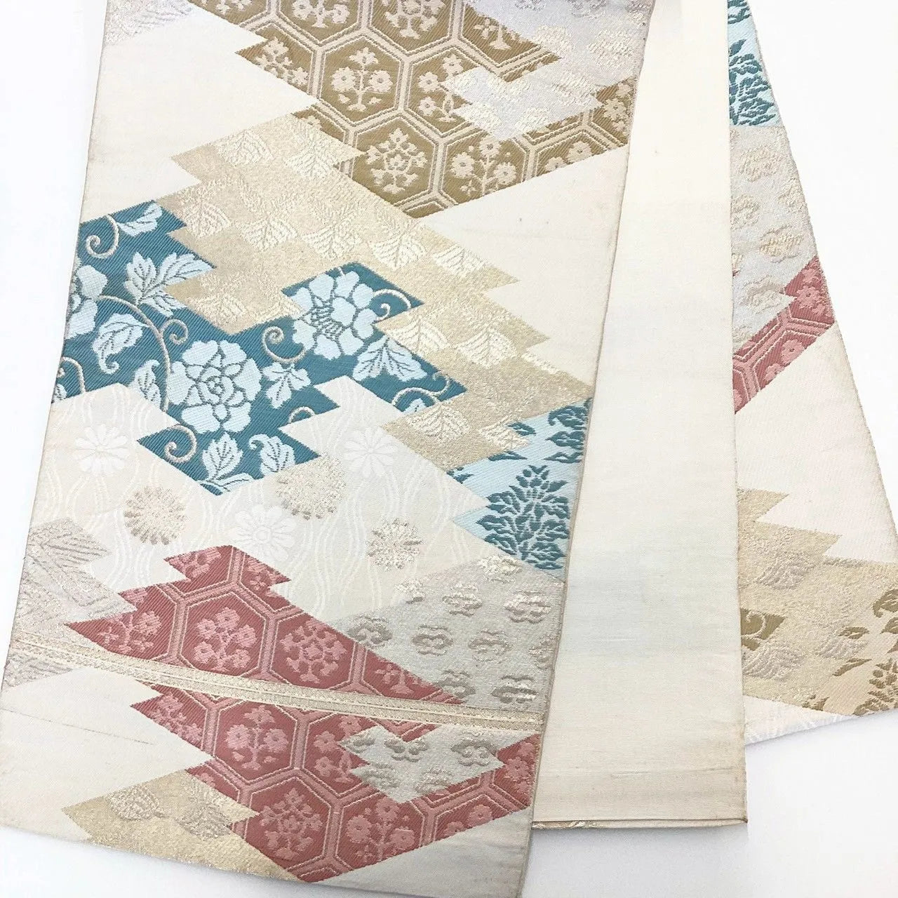 6276# Japanese Vintage Fukuro Obi Belt Kimono Fabric Silk Traditional