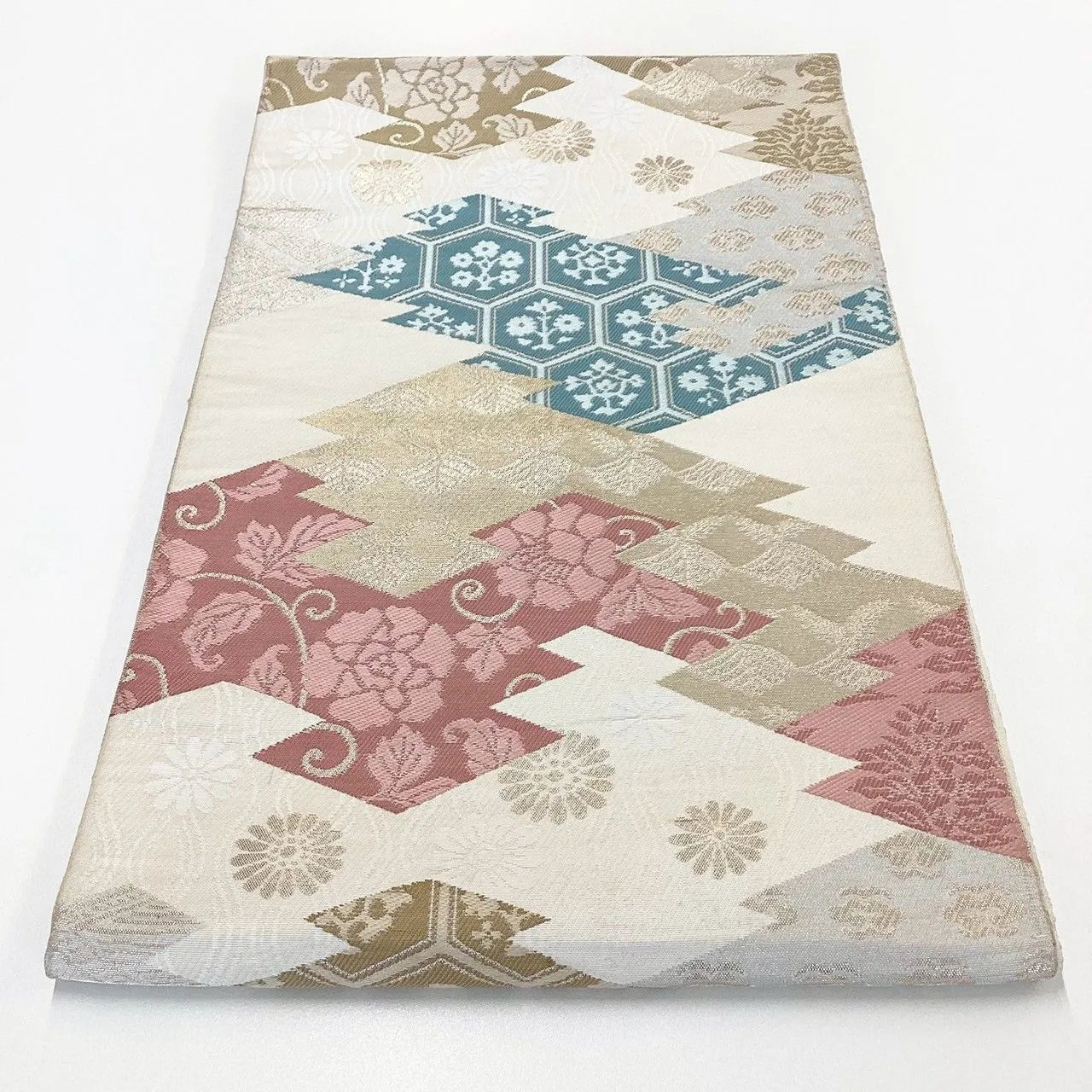 6276# Japanese Vintage Fukuro Obi Belt Kimono Fabric Silk Traditional